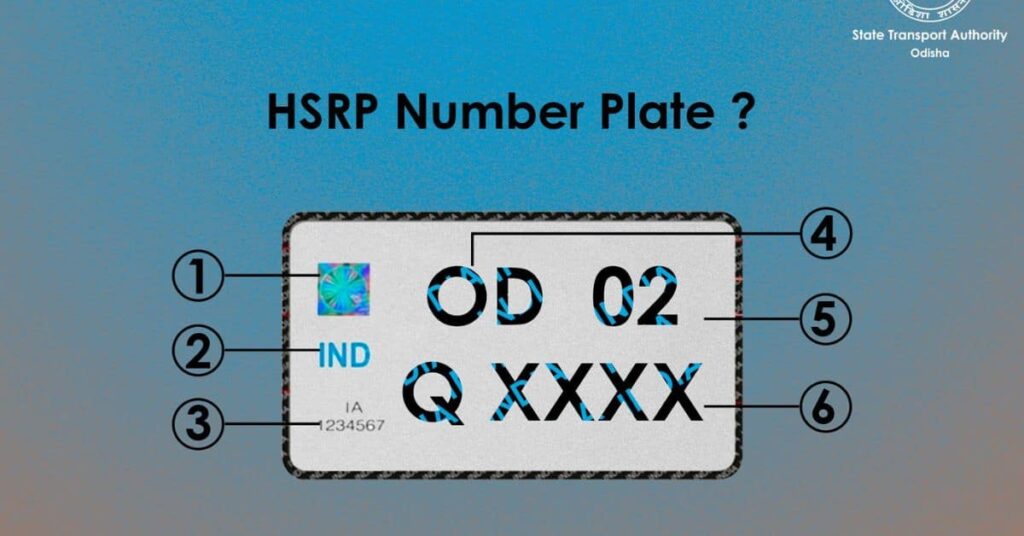 HSRP Number Plate Odisha